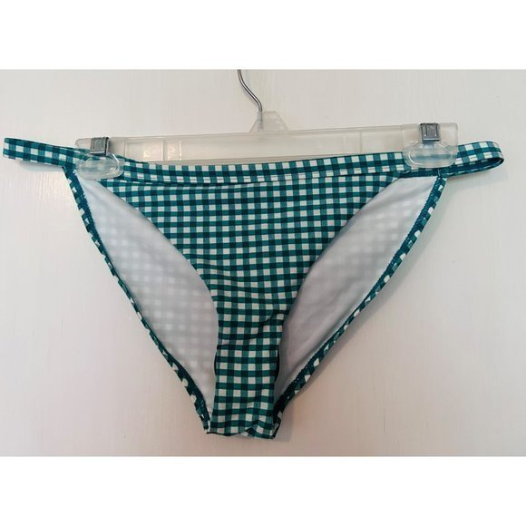 Topshop Green Gingham new without tag Swim Bikini Bottoms size 8 - Picture 2 of 8
